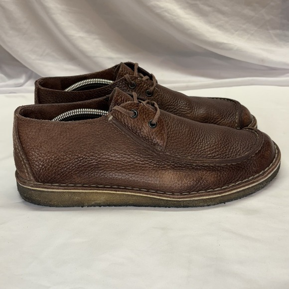 Clarks Originals Tan Pebble Leather Seam Trek Rambler Shoes Men's 12 M